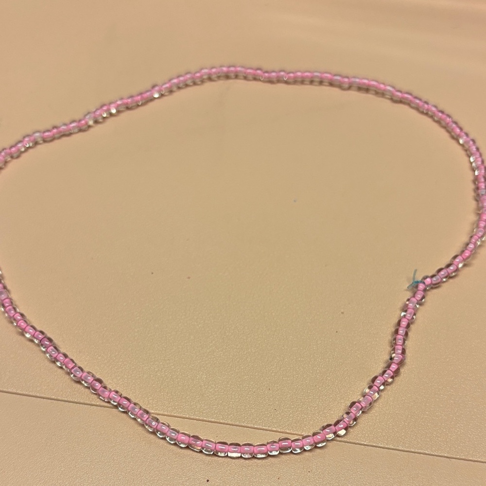 pink necklace